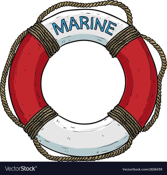 Спасательный круг рисованный