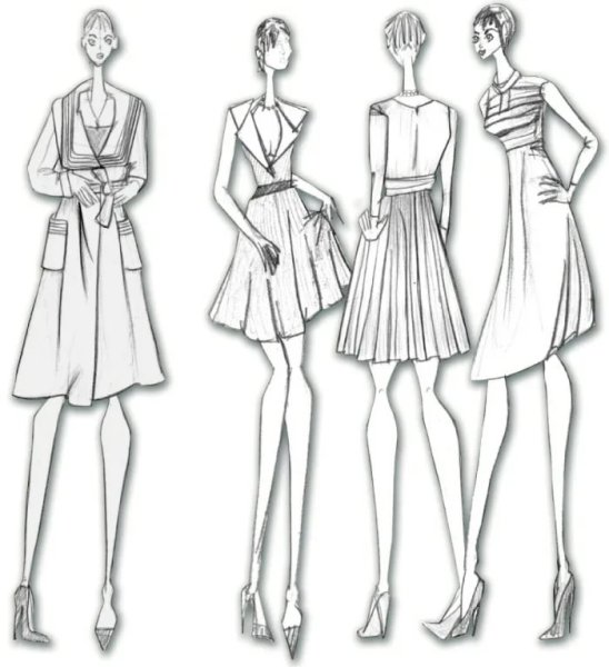 Эскиз модели для одежды