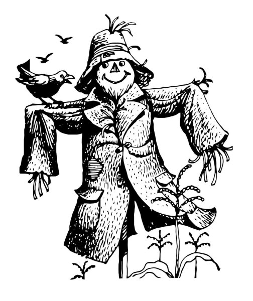 Чучело раскраска для детей