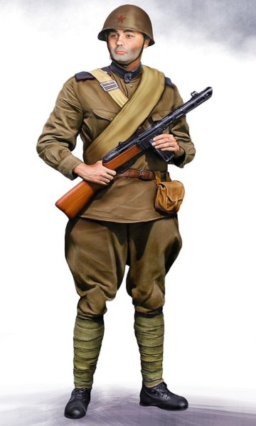 Советский солдат с свт-40