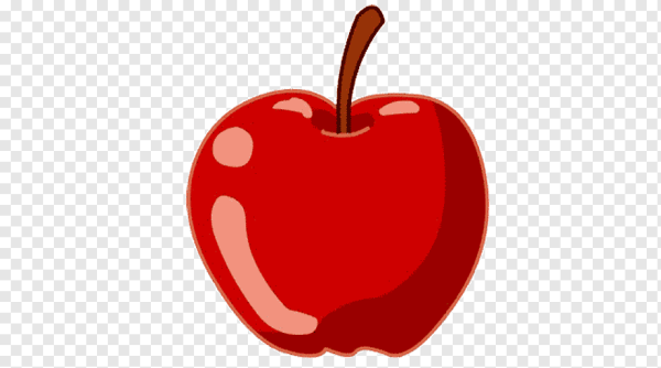 Красное яблоко мультяшная