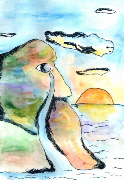 Рисунок Утес Лермонтова