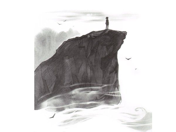 Обрыв карандашом