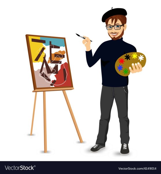 Художник раскраска для детей