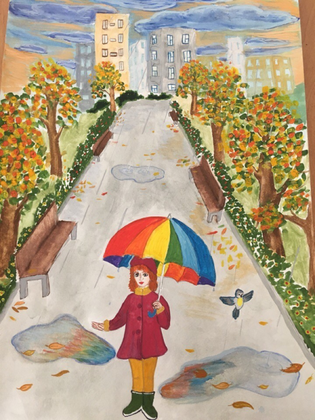 Детские рисунки осень