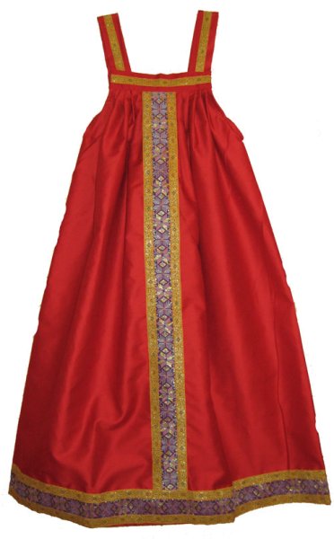 Женщина в русском народном костюме рисунок