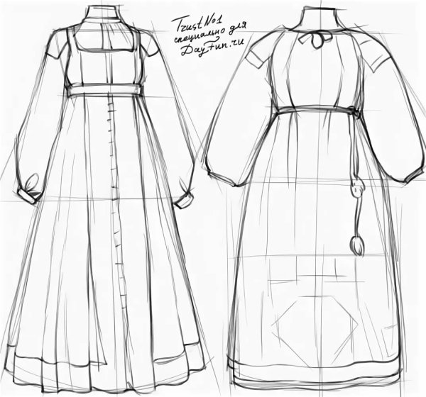 Иллюстрации народного праздничного костюма