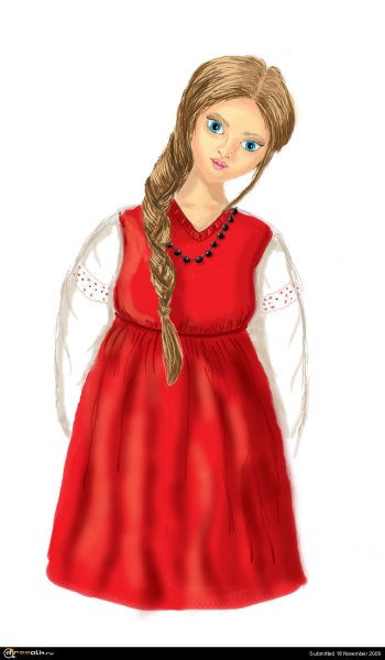 Русский народный костюм раскраска