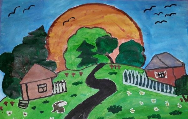 Рисунок на тему моё село