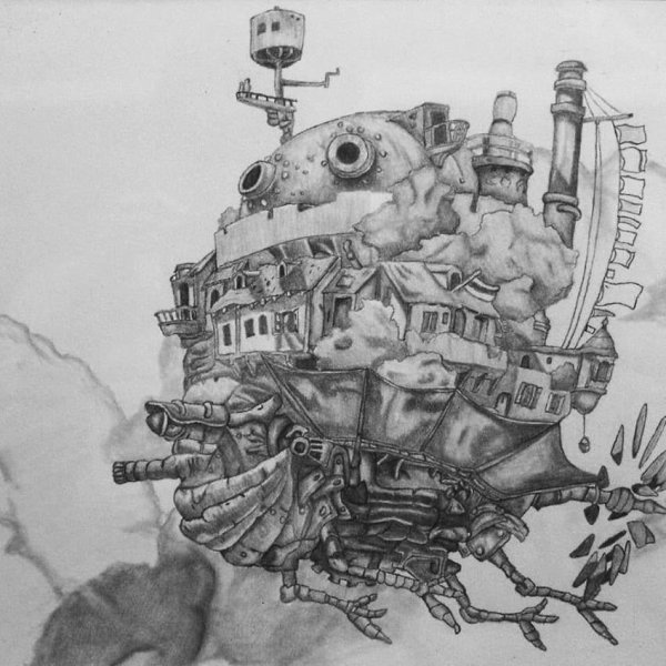 Ходячий замок Хаула рисунок