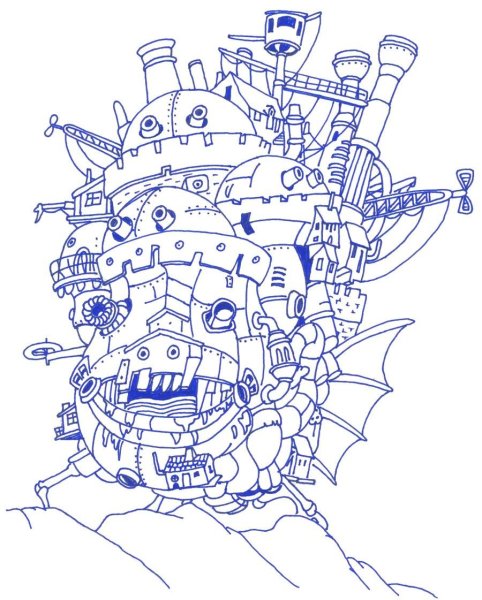 Раскраска Ходячий замок Хаула