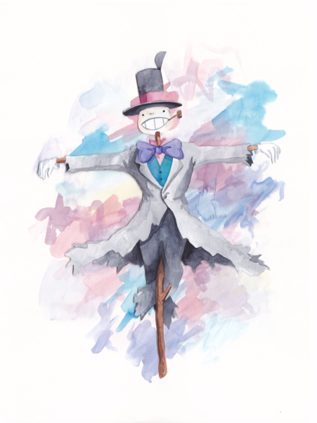 Хаул Ходячий замок акварель