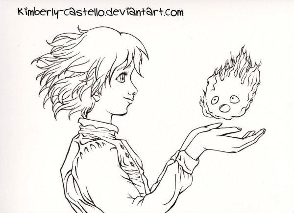 Ходячий замок Хаула Кальцифер