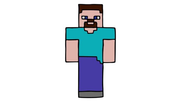 Стив из МАЙНКРАФТА рисунок