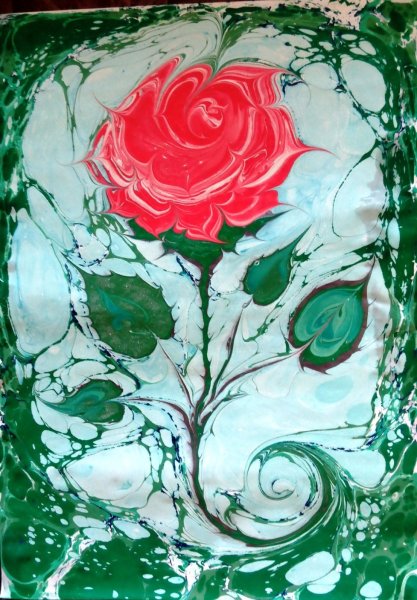 Рисование на воде эбру