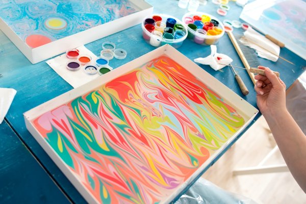 Рисование красками на воде техника эбру