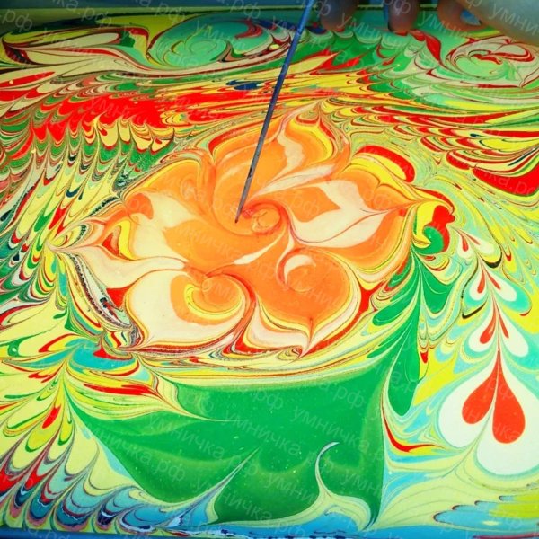 Рисование на воде эбру