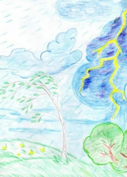 Иллюстрация к стихотворению Тютчева Весенняя гроза