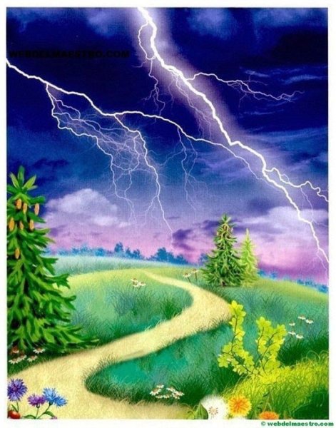 Рисование гроза