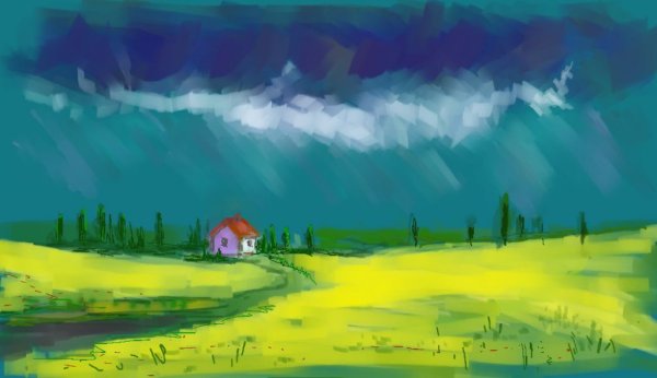 Рисование Весенняя гроза