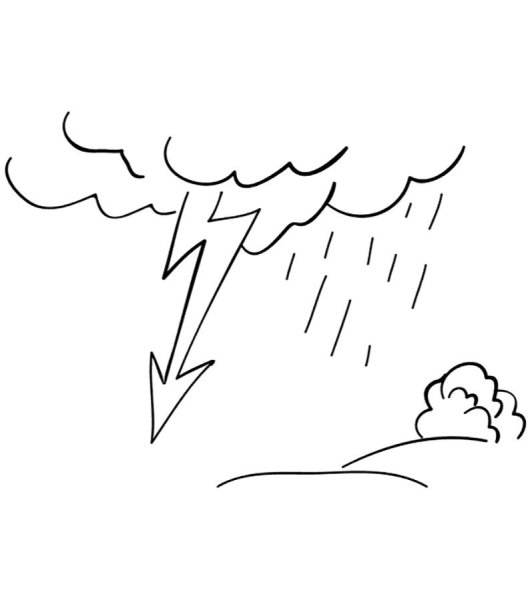 Гроза акварелью