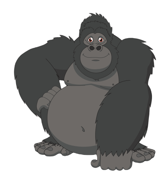 Горилла иллюстрация