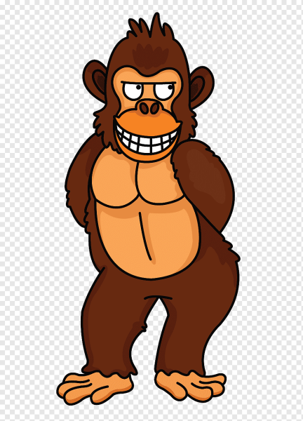 Горилла карандашом