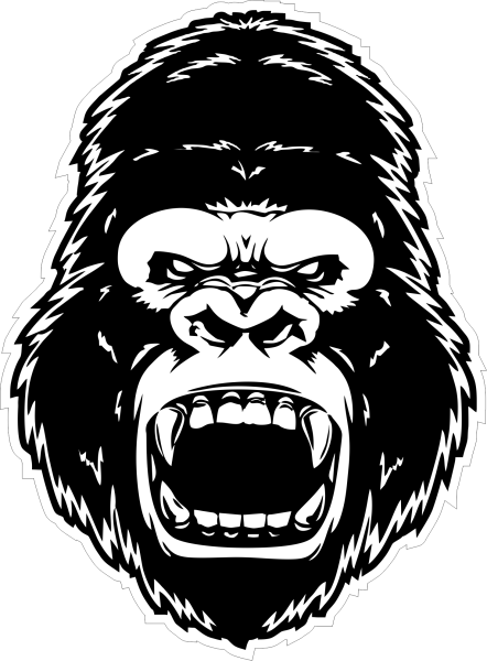 Горилла трафарет