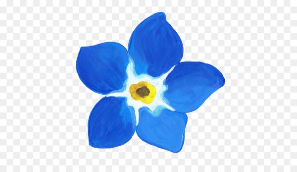 Синий цветок рисунок