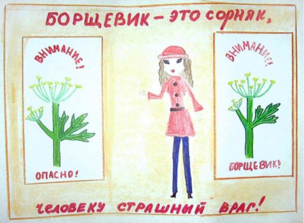 Нарисовать борщевик