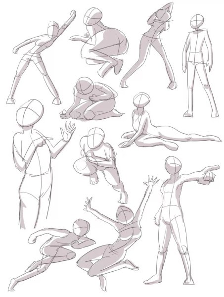 Анатомия референс позы