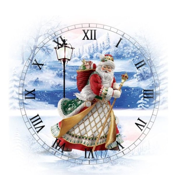 Новогодние часы разукрашка