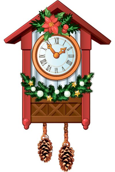 Часы новогодние круглые