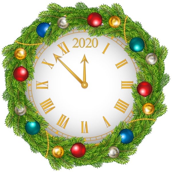 Старинные новогодние часы