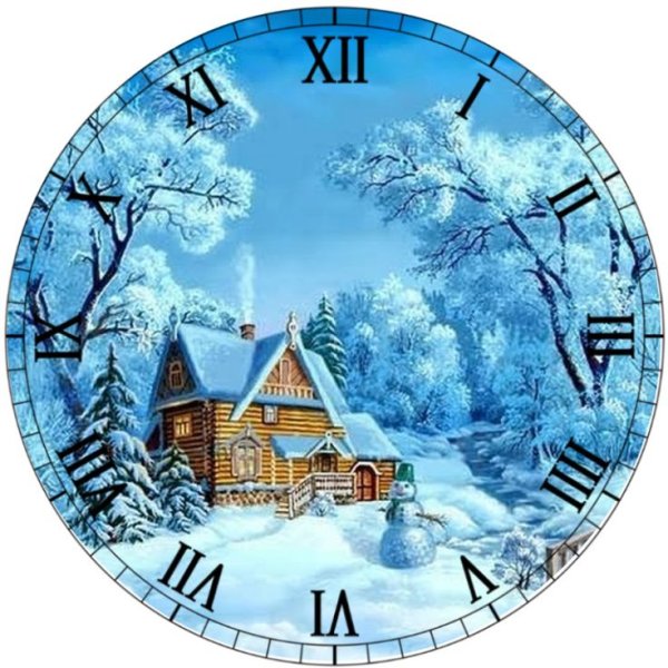 Циферблат новогодних часов