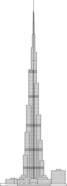 Небоскреб нарисованные Бурдж Халифа