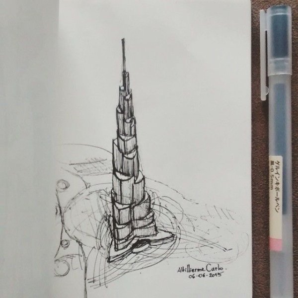 Дубай отель Бурдж Халифа вектор