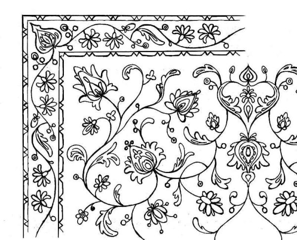 Ковер с растительным орнаментом