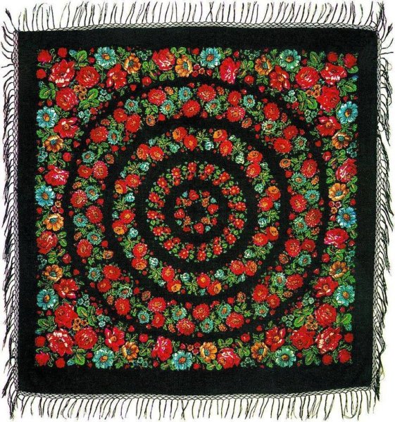 Платок с цветочным узором