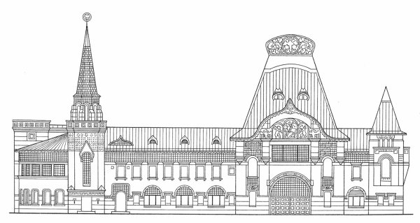 Проект Ярославского вокзала Шехтель