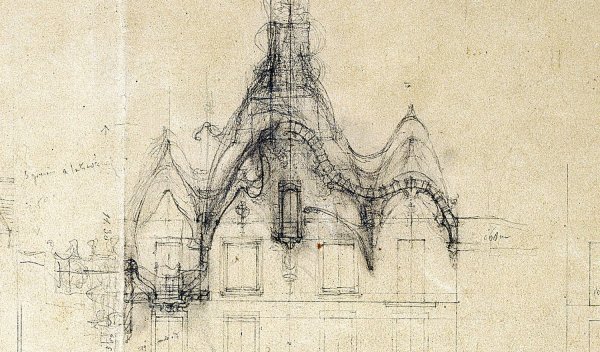 Антонио Гауди зарисовки