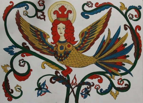 Сирин алконост Гамаюн вектор