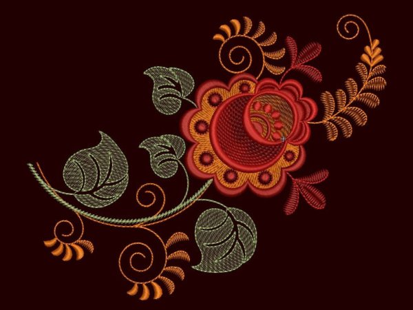 Вышивка на черном фоне