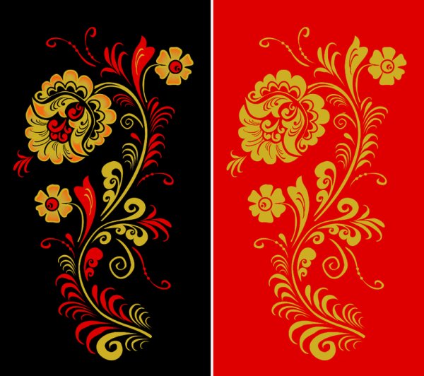 Хохлома трафарет