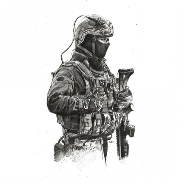 Спецназовец раскраска