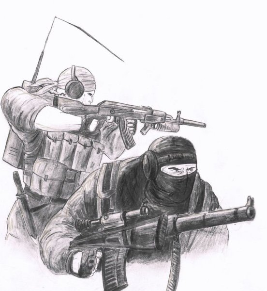 Спецназ рисунок карандашом