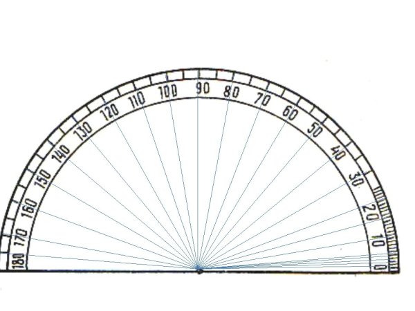 Угол 35 градусов без транспортира
