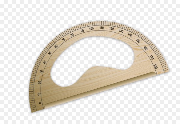 Большой деревянный транспортир