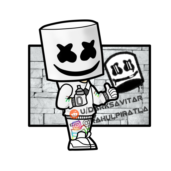 Раскраска маршмеллоу