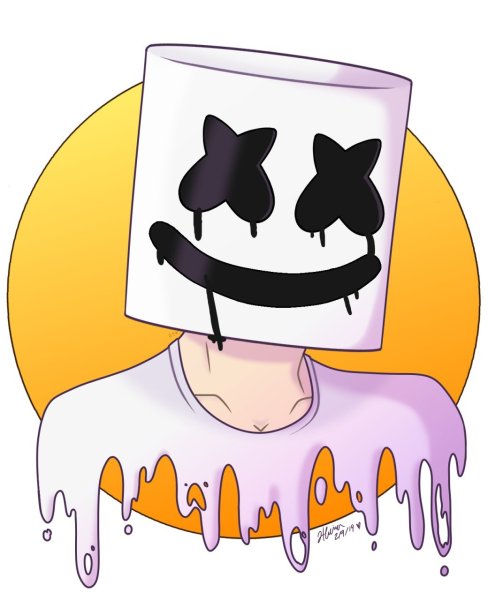 Маршмеллоу певец рисунок